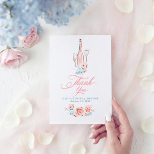 Whimsical Hand Drawn Quirky Cute Small Thank You  Card