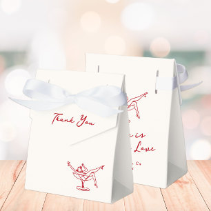 Whimsical Hand Drawn Red Bachelorette Favor Box