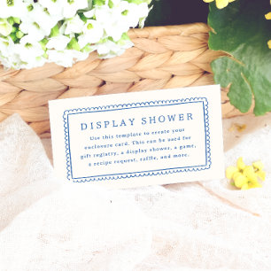 Whimsical Hand Drawn Retro Frame Bridal Shower Enclosure Card