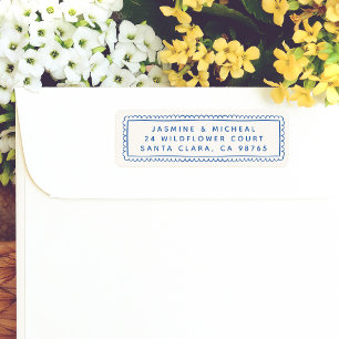 Whimsical Hand Drawn Retro Frame Return Address