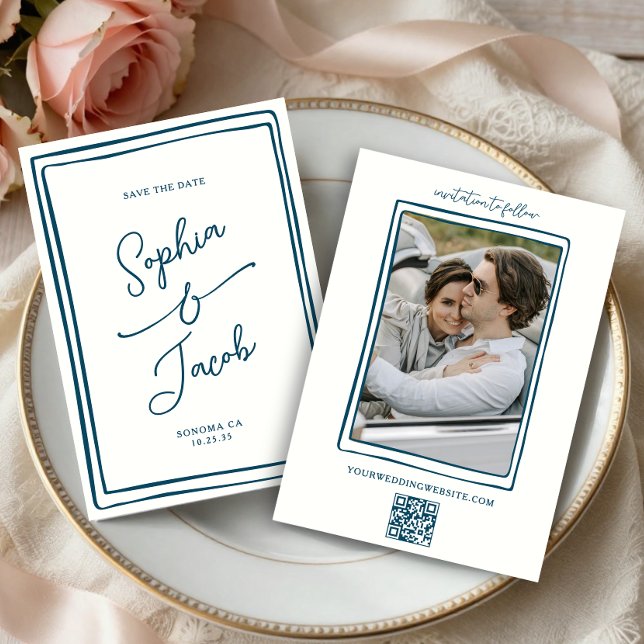 Whimsical Hand Drawn Save The Date Wedding Photo   (Creator Uploaded)