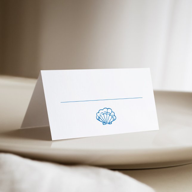 Whimsical Hand Drawn Shell Place Card (Creator Uploaded)