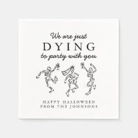 Whimsical Hand Drawn Skeletons Halloween Party