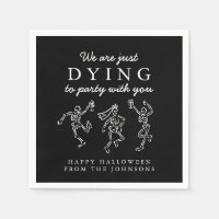 Whimsical Hand Drawn Skeletons Halloween Party
