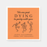 Whimsical Hand Drawn Skeletons Halloween Party