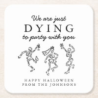 Whimsical Hand Drawn Skeletons Halloween Party