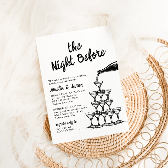 Whimsical Hand Drawn The Night Before Invitation (Creator Uploaded)