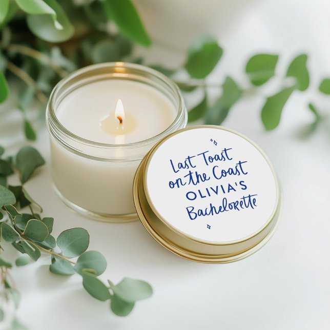 Whimsical hand drawn toast toast on the coast classic round sticker (Creator Uploaded)