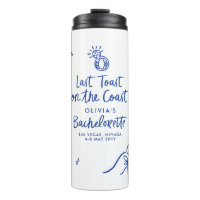 Whimsical hand drawn toast toast on the coast