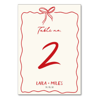 Whimsical Hand drawn wedding Event  Table Number