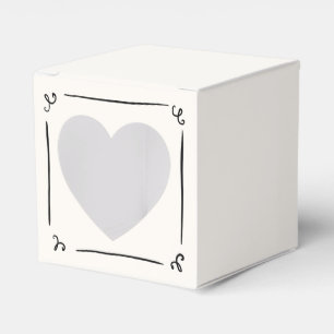 Whimsical Hand Drawn Wedding Favor Box