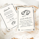 Whimsical Hand Drawn Wedding Invitation<br><div class="desc">This adorable design features hand drawn elements and a whimsical bold text.</div>