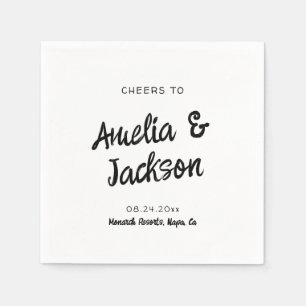 Whimsical Hand Drawn Wedding Invitation Napkin