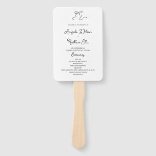 Whimsical Hand drawn Wedding Program Fan