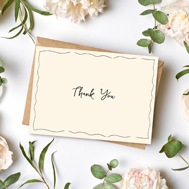 Whimsical Hand Drawn Wedding Thank You Card (Creator Uploaded)