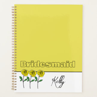 Whimsical Hand Drawn Yellow Roses Planner