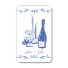 Whimsical Hand Lettered Illustrated Dinner Wedding