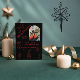 Whimsical handwritten Christmas  Card
