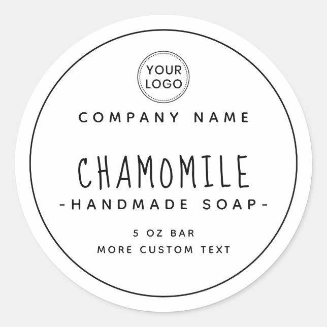 Whimsical handwritten font product name label (Front)