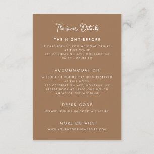 Whimsical Handwritten Wedding Details Enclosure Card