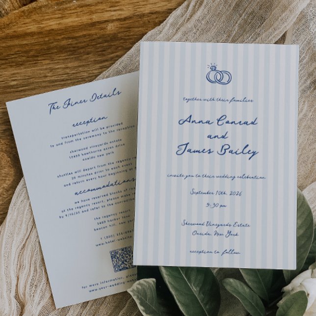 Whimsical Handwritten Wedding Invitation (Creator Uploaded)