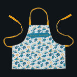 Whimsical Hanukkah design All-Over Print Apron<br><div class="desc">Even the littlest baker can help Bubbe with the Hanukkah baking, and this whimsical and totally adorable apron will let everyone know who Bubbe's number one assistant is! The allover design features dreidels, menorahs, gifts, Stars and oil bottles in bright and festive blues and golds. The text is fully customizable...</div>