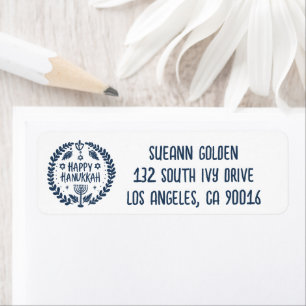 Whimsical Hanukkah Holiday Menorah Custom MAIL