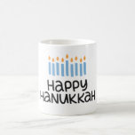 Whimsical Happy Hanukkah fun typography Coffee Mug<br><div class="desc">Whimsical design with this Two-sided printed adorable Happy Hanukkah Mug. Designed for 11oz mug / 15 oz mug is also available.</div>