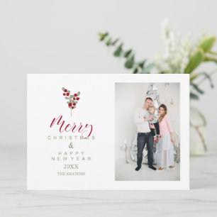 Whimsical Happy Holidays Classic Christmas Photo