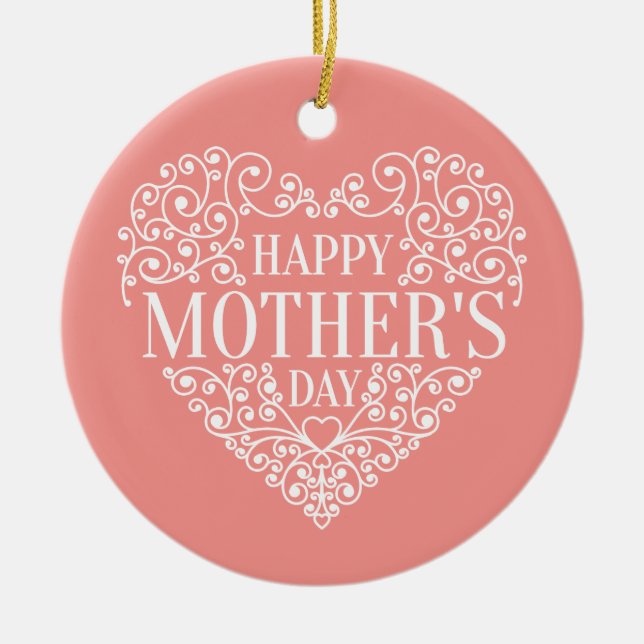 Whimsical Happy Mother's Day | Ornament (Front)