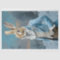 Whimsical Hare Dressed in Blue, Snow CE8 Decoupage