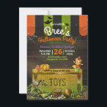 Whimsical Haunted Antique Toys Halloween Party  Invitation<br><div class="desc">customize for any event</div>