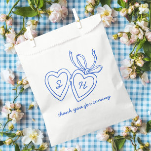 Whimsical Heart Locket Doodle Sketch Modern CUSTOM Favour Bag