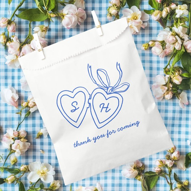 Whimsical Heart Locket Doodle Sketch Modern CUSTOM Favour Bag (Whimsical Heart Locket Doodle Sketch Modern CUSTOM Favor Bag
)