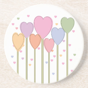 Whimsical Heart Lollipops Coaster
