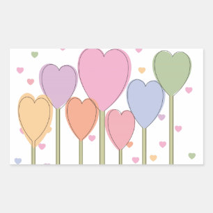 Whimsical Heart Lollipops Sticker