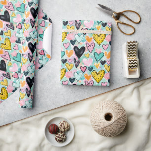 Whimsical Heart Wrapping Paper