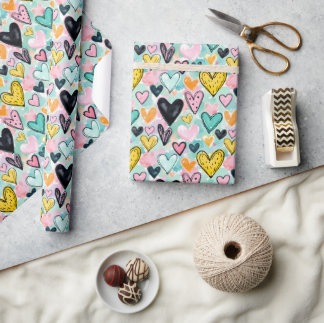 Whimsical Heart Wrapping Paper