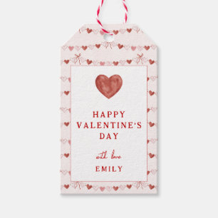 Whimsical Hearts Happy Valentine's Day Tags