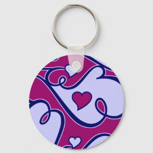 Whimsical Hearts key chain