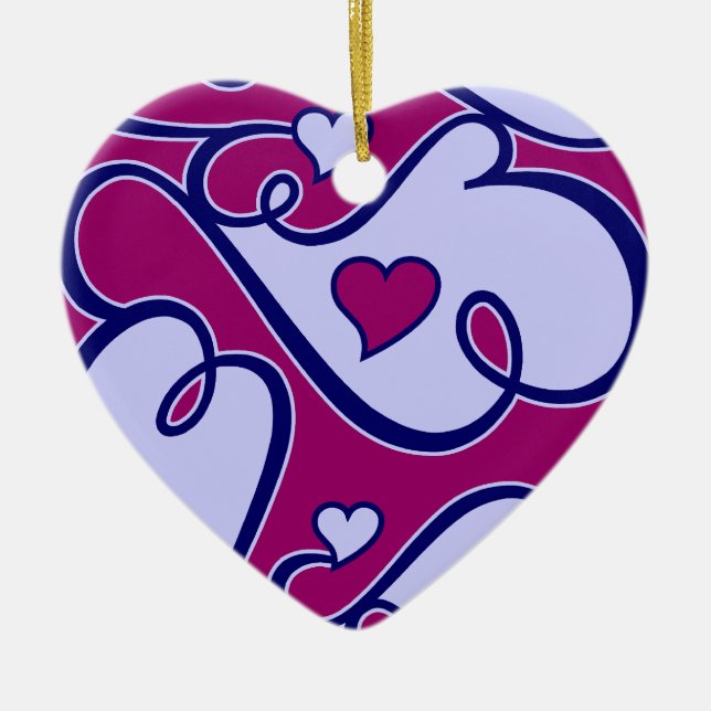 Whimsical Hearts ornament (Front)