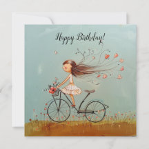Whimsical Hearts & Petals: Sweet Birthday Bicycle 
