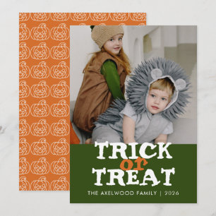 Whimsical Hedgehog Pumpkin Costume Kids Halloween Holiday Card