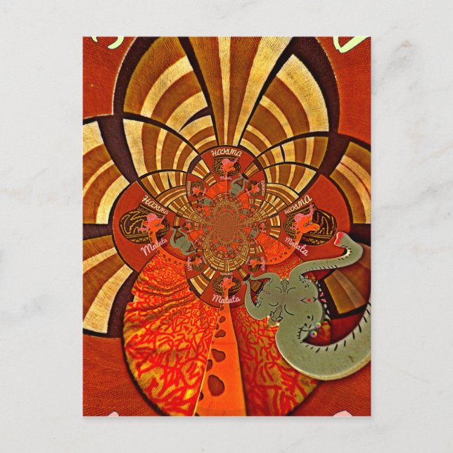 Whimsical Heights: Beautiful Funny Giraffe African Postcard (Front)