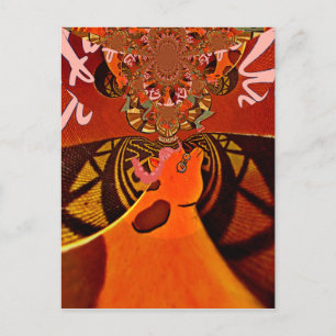 Whimsical Heights: Beautiful Funny Giraffe African Postcard