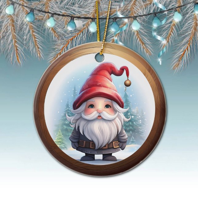 Whimsical Holiday Character Decoration two-sided🎄 (Rustic Christmas Gnome Ornament, Cute Gonk Lover Decoration, Xmas Holiday Season Hanging Decor 🎄)