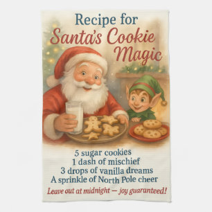 Whimsical Holiday Recipe Kitchen Towel