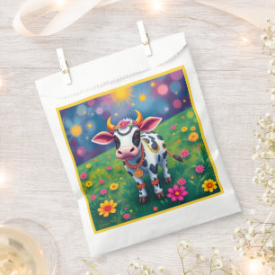 Whimsical Holy Cows in Diwali Attire Favour Bag
