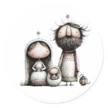 Whimsical Holy Family Nativity