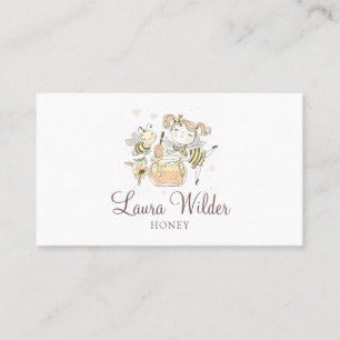 Whimsical Honey Jar BeeBeekeeper Apiary Business Card